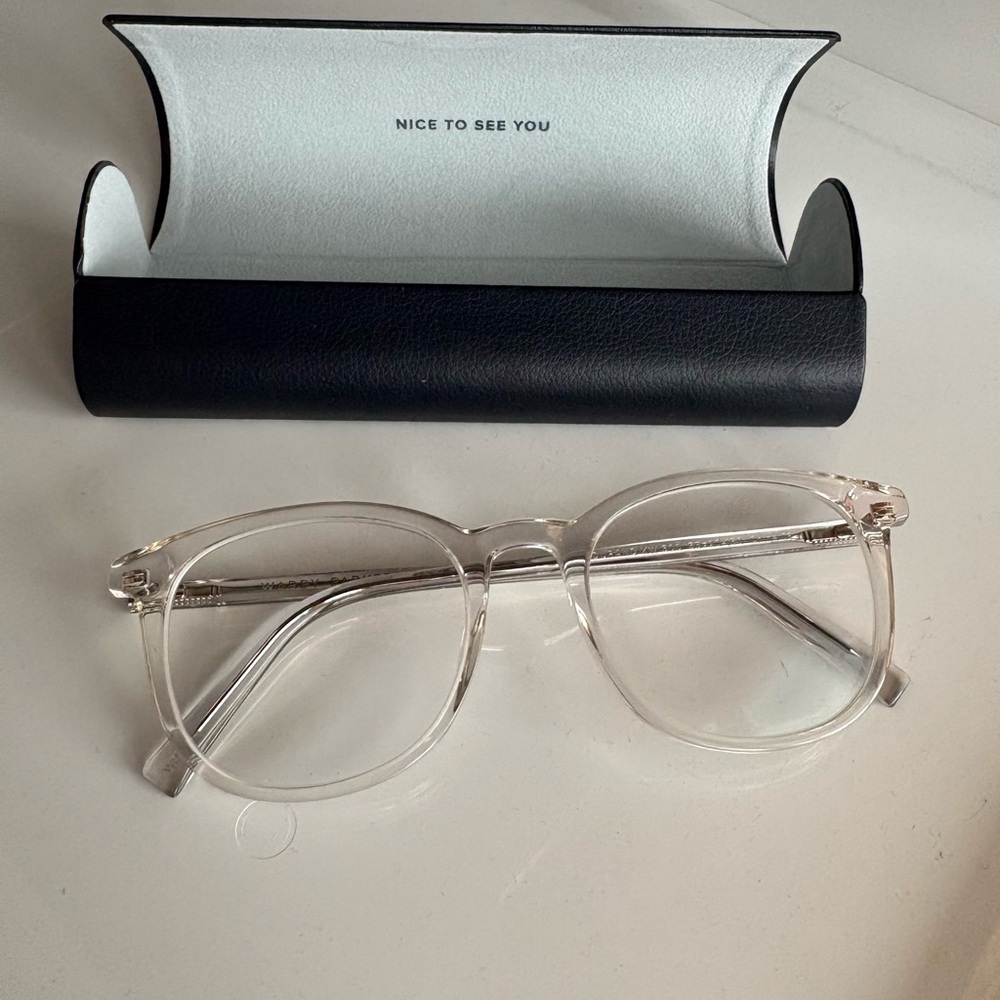 Warby Parker Durand XW 668 Eyeglasses Frames 55-20-150 Pink Clear